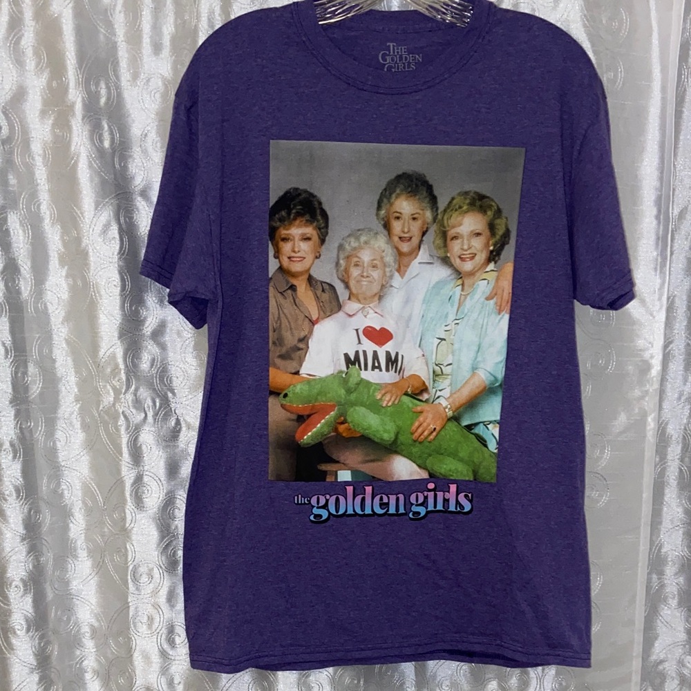 The Golden Girls TV Show Purple T-Shirt Adult Size Medium 🔥 YB8